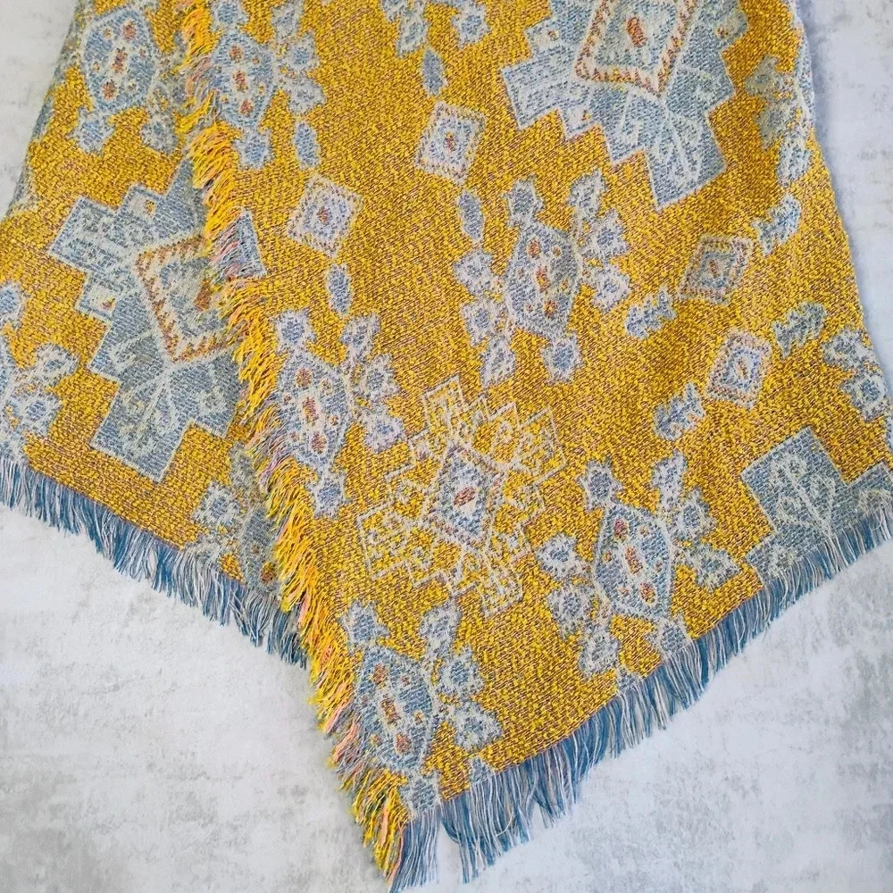 Desigual Drape Cardigan Womens Medium Aztec Southwestern Boho‎ Open Front Artsy